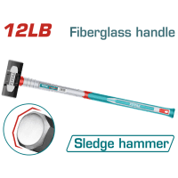 Молоток TOTAL THSM61598 Кувалда 5500г, фібергласова рукоятка