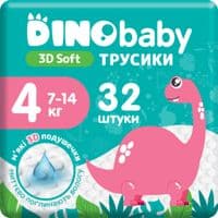 Підгузки Dino Baby 3D Soft 4 розмір (7-14 кг) 32 шт (4820204701758)