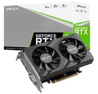 Відеокарта GeForce RTX 3050, PNY, VERTO, 6Gb GDDR6, 96-bit, DVI/HDMI/DP, 1470/14000 MHz (VCG30506DFXPB1)