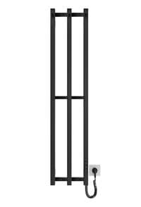 Полотенцесушитель Hygge Family электрический Slim, 1170х250х80мм, таймер-регулятор, сталь, черный матовый