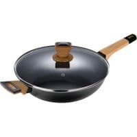 Сотейник Bergner Earth black с крышкой и длинной рукояткой 28 см (BG-34628-BK)