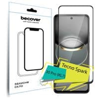 Стекло защитное BeCover Tecno Spark 30 Pro (KL7) Black (713080)