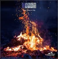 Ваги підлогові Monte МТ-6012-7, електронні, дисплей, максимальна вага 180кг, матеріал поверхні загартоване скло, розмір: 28х28 см, живлення 2*AAA (до комплекту не входять)
