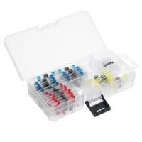 Набор термоусадочных гильз с припоем Q100 Red 0.5-1.50mm (35) Blue 1.50-2.50mm (30)Yellow 4.00-6.00mm White(25)0.25-0.35mm (10)