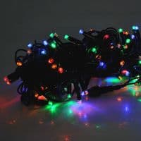 Гірлянди 100LED (ДІОД) Red/Green/Blue/Yellow, 10 метрів, чорна ізоляція (вулична), BOX