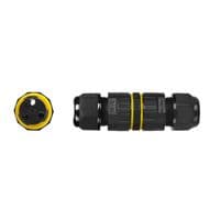 Кабельный соединитель EW-M16-2P, под кабель 3,5-7 мм, 2P, 17.5A, 450V, Black