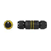 Кабельный соединитель EW-M16-2P, под кабель 3,5-7 мм, 2P, 17.5A, 450V, Black