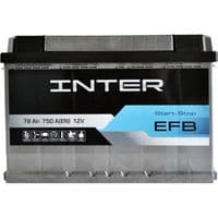 Автомобильный аккумулятор INTER EFB  78Ah 750A R+ (L3)