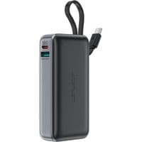 УМБ Acefast 10000mAh 30W PD USB-C с кабелем, USB-A, Li-Pol, M7 Black