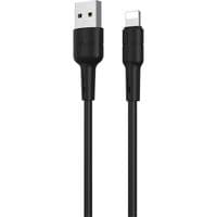Кабель BOROFONE BX30 USB to iP 2.4A, 1m, silicone, TPE connectors, Black