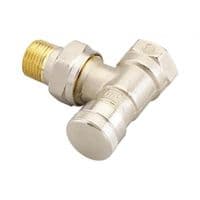 Клапан термостатический Danfoss RLV, DN 15, вх. 1/2" - вых. 1/2", угловой, никель