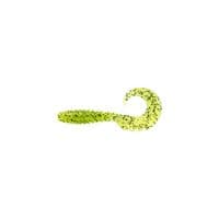 Силикон рыболовный FishUP Fancy Grub 1" 055 - Chartreuse/Black (12шт/уп) (1862.02.28)