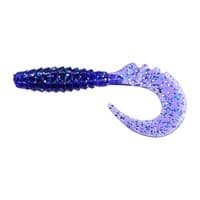 Силикон рыболовный FishUP Fancy Grub 1" 060 - Dark Violet/Peacock&Silver (12шт/уп) (1864.00.57)