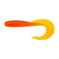 Силикон рыболовный FishUP Mighty Grub 3.5" 049 - Pumpkin Orange/Black (7 шт/уп) (1864.04.26)