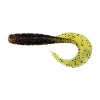 Силикон рыболовный FishUP Mighty Grub 4.5" 017 - Motor Oil Pepper (4шт/уп) (1864.04.34)
