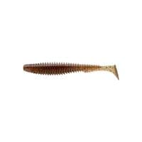 Силикон рыболовный FishUP U-Shad 2.5" 045 - Green Pumpkin/Red&Black (9шт/уп) (1864.02.31)