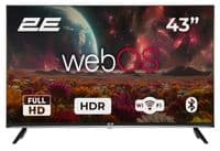 УЦИНКА! Телевизор 43" 2E LED FHD 60Hz Smart WebOS Black