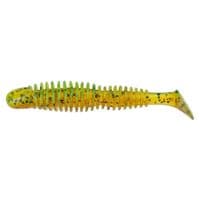 Силикон рыболовный Reins Bubbling Shad 3" B61 Chart Pepper/Motoroil Red Gold (6 шт/уп.) (1552.07.60)