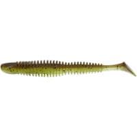 Силикон рыболовный Reins Bubbling Shad 4" B08 Green Pumpkin Chart Melon (6 шт/уп.) (1552.08.44)