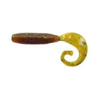 Силикон рыболовный Reins Fat G-Tail Grub 2" 565 Motor Oil Green Flake (20 шт/уп.) (1552.03.45)