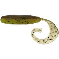 Силикон рыболовный Reins Fat G-Tail Grub 4" B08 Green Pumpkin Chart Melon (8 шт/уп.) (1552.08.62)