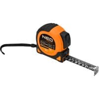 Рулетка Neo Tools Super Black, 3мx16мм, с фиксатором сматывания, магнит