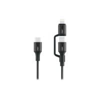 Кабель для передачи данных USB-C на USB-C/Lightning powerlink-cci.black Promate (powerlink-cci.black)