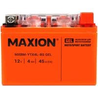 Мотоциклетный аккумулятор MAXION MXBM-YTX4L-BS (12V, 4Ah, 50A, -/+)