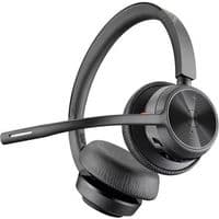 Компьютерная стерео On-ear Poly Voyager 4320 с адаптером BT700, USB-C, Bluetooth, всенаправленный, Acoustic fence, сертификат Microsoft Teams, черный