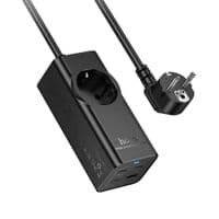 Мережевий подовжувач HOCO NS9 Wisdom 1-position (PD67W/3C1A) desktop socket (EU/GER) Black