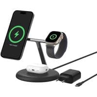 Бездротовий зарядний пристрій Belkin 3в1 Magnetic Qi2 Black (WIZ023VFBK)