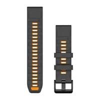Ремінець Garmin Fenix 8 solar 22mm Graphite/Spark Orange Silicone 010-13392-05