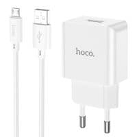 Мережевий зарядний пристрій HOCO C106A Leisure single port charger set(Micro) 10.5W White