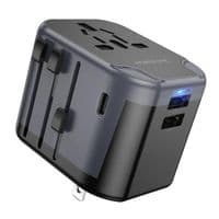 Зарядний пристрій BOROFONE BAC12 Leader 3-port(1C2A) Universal conversion charger Black