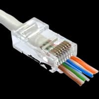 Конектор із наскрізними отворами Kingda UTP RJ45 кат. 6 (100шт.)