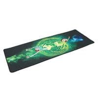 Килимок 300*800 тканинний Rick and Morty з боковою прошивкою, товщина 3 мм, колір Black / Green, Пакет