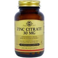 Минералы Solgar Цинк цитрат, 30 мг, Zinc Citrate, 100 вегетарианских капсул (SOL03670)