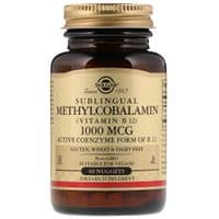 Вітамін Solgar Вітамін В12 (Метілкобаламін), Sublingual Vitamin B12 1000 мк (SOL-01951)