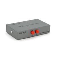 VGA сплиттер Veggieg V-F201 – переключатель мониторов на 2 входа, Silver