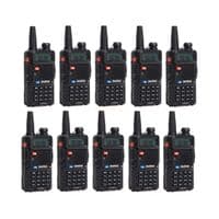 Портативна рація Baofeng UV-5R Black Ten Pack комплект 10 шт (2200000758972)