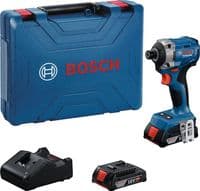 Вертолет ударный аккумуляторный Bosch GDR 18V-215 18В АКБ 2х2А·час 3800об·мин 215Нм M6-M16 ЗП GAL18V-20 кейс 1кг