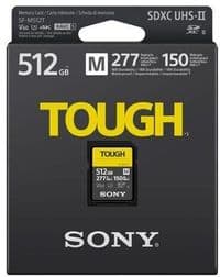 Карта памяти Sony SDXC 512GB C10 UHS-II U3 V60 R277/W150MB/s Tough
