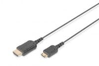 Кабель DIGITUS HDMI-miniHDMI (AM/СM), Ultra HD, 2.0м, чорний