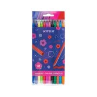Олівці кольорові Kite Flower пластикові, 12 кольорів (K24-049-1)