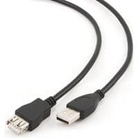 Кабель Cablexpert USB - USB V 2.0 (M/F), подовжувач, 1.8 м, чорний (CCP-USB2-AMAF-6)