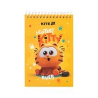 Блокнот Kite на спирали Garfield А6, 48 листов, нелинированный (GF25-196)
