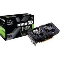 Відеокарта NVIDIA GTX 1050 Ti GPU: 1392MHz MEM: 4G GDDR5 7.0Gbps DP+HDMI+DVI Inno3D GTX 1050 Ti 4GB TwinX2