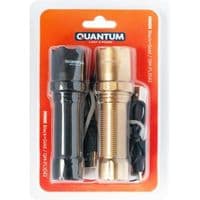 Ліхтар Quantum QM-FL1042 Minik 3W LED з USB Black-Gold, 2 шт./уп. (QM-FL1042)