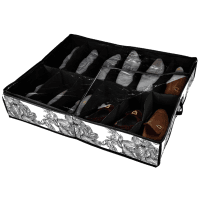 Органайзер IDEA HOME NP-106-D ткан. 12ком. д/взуття Anthracite Flowers 74.5x60x15 см (NP-106-D ткан. 12ком. д/взуття Anthracite Flowers)