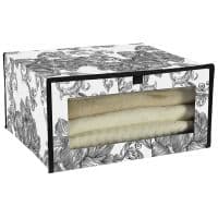 Органайзер IDEA HOME NP-256 ткань. с/кр д/обувь Anthracite Flowers 40x32x20 см (NP-256 ткань. с/кр д/обувь Anthracite Flowers)